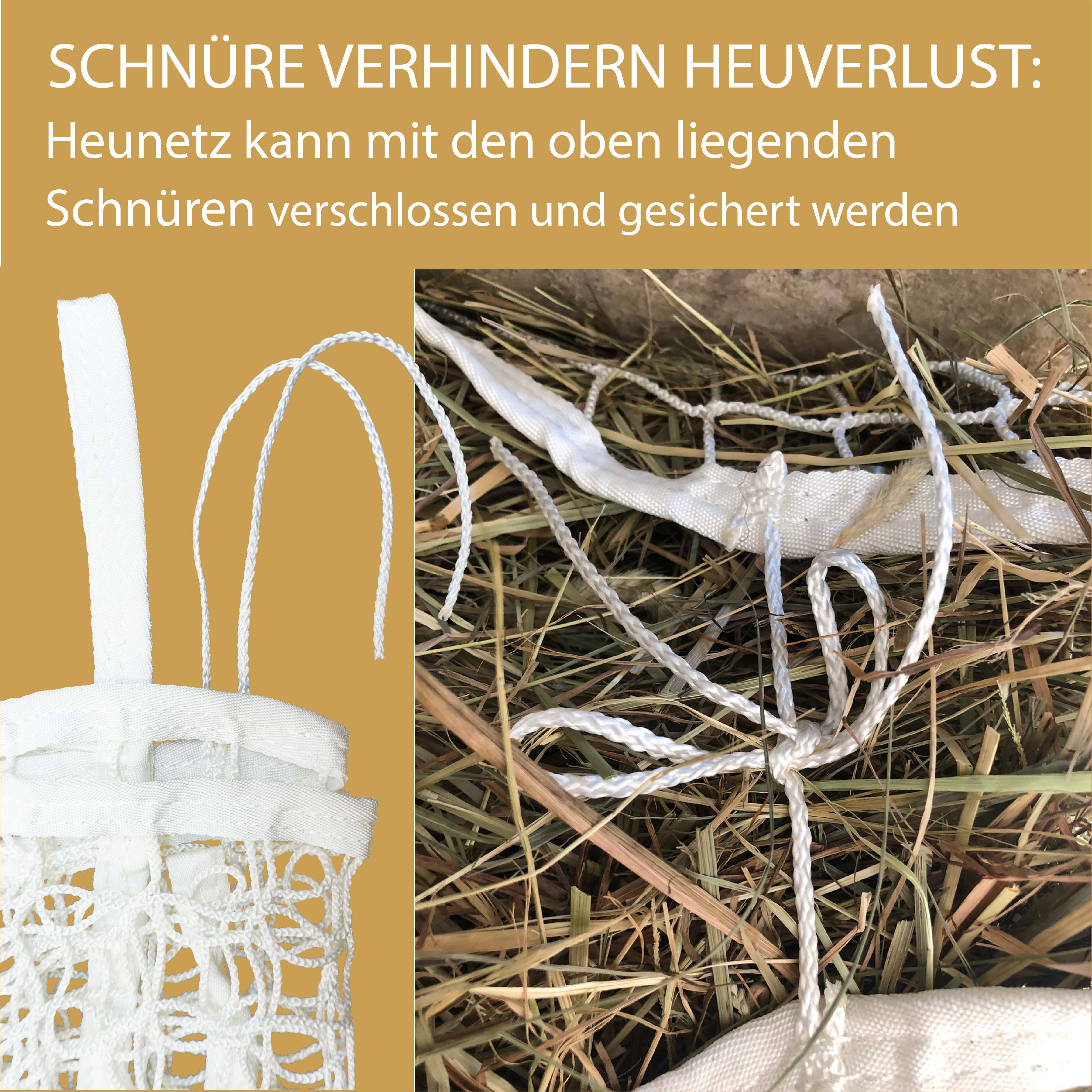 Heunetz eckig in weiß 3x3cm, 120cmx90cm, 9kg Füllgewicht